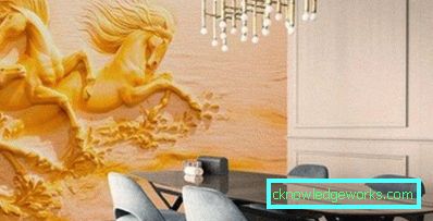 3D тапети за стени - снимка за всекидневна