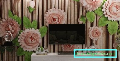 3D тапети за стени - снимка за всекидневна