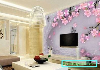 3D тапети за стени - снимка за всекидневна