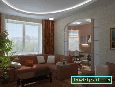 Арката между кухнята и хола Арката между кухнята и хола