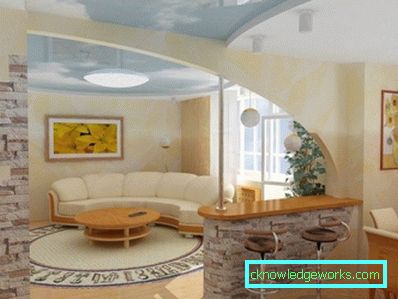Арката между кухнята и хола Арката между кухнята и хола