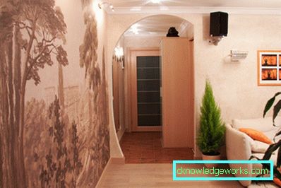 Арката между кухнята и хола Арката между кухнята и хола