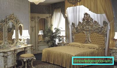 Барокова спалня - 75 снимки с изключително богат интериор