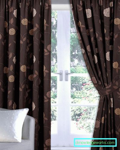 Шоколадови завеси - снимки на най-добрите примери за дизайн на завесите