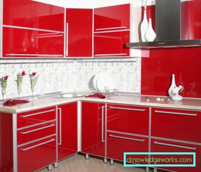 53-дизайнерска червена кухня (снимка)