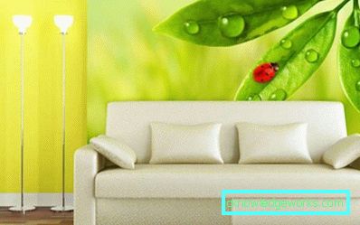 Photowall-хартия в интериора на хола в модерен стил - снимка на идеи