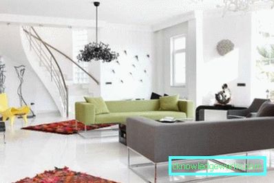 Килими в интериора на хола