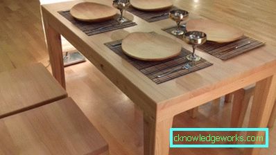 Кухненска маса, изработена от дърво със собствени ръце
