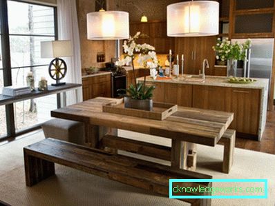 Кухненска маса, изработена от дърво със собствени ръце