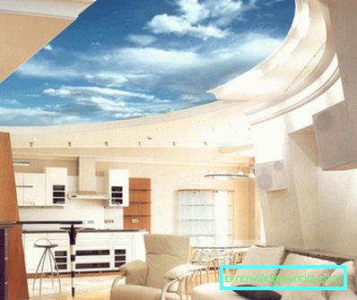 Простри тавани - 200 снимки на тавани във вътрешността на кухнята