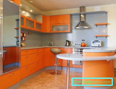 Orange кухня в интериора - успешна комбинация