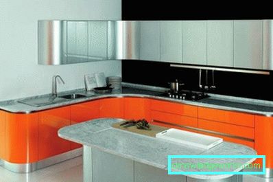 Orange кухня в интериора - успешна комбинация
