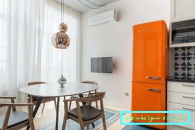 Orange кухня в интериора - успешна комбинация