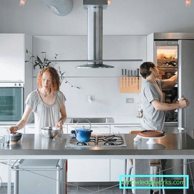 Островна качулка за кухнята Островна качулка за кухнята
