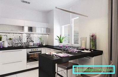 Ъглова кухня с бар за закуска Ъглова кухня с бар за закуска