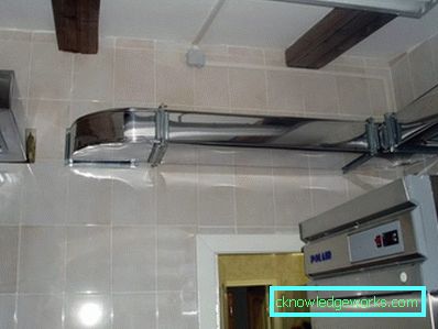 Въздухопровод за отработените газове в кухнята Въздухопровод за отработените газове в кухнята