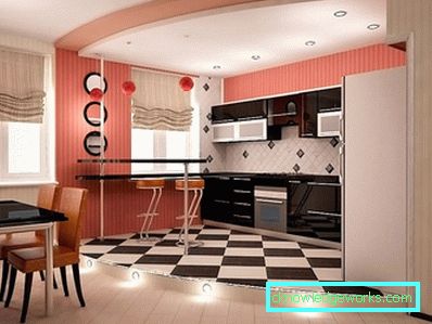 Зониране на кухнята и хола Зониране на кухнята и хола